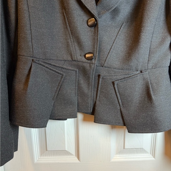 Antonio Melani Unique Women's Charcoal Gray Blazer Jacket Tailored Form Fit - Picture 1 of 7